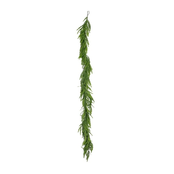 geerera 5.9ft Artificial Norfolk Pine Garland, Realistic Winter Greenery Garland, Faux Pine Table Garland, for Mantle Decor, Wall Display, Indoor Outdoor Use