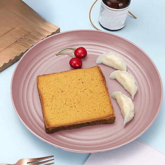 geerera 5.9in Wheat Straw Plates, Lightweight Dinner Plates, Reusable Dishes for Camping, Picnic and Home Use