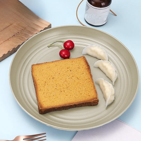 geerera 5.9in Wheat Straw Plates, Lightweight Dinner Plates, Reusable Dishes for Camping, Picnic and Home Use