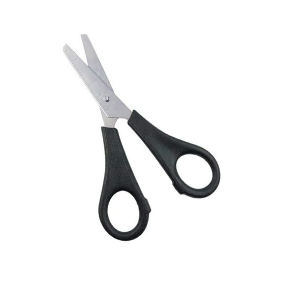 geerera 5-Inch Safety Scissors with Ruler Marks, Blunt-Tip Office/Art Supplies, PVC Storage Bag Included