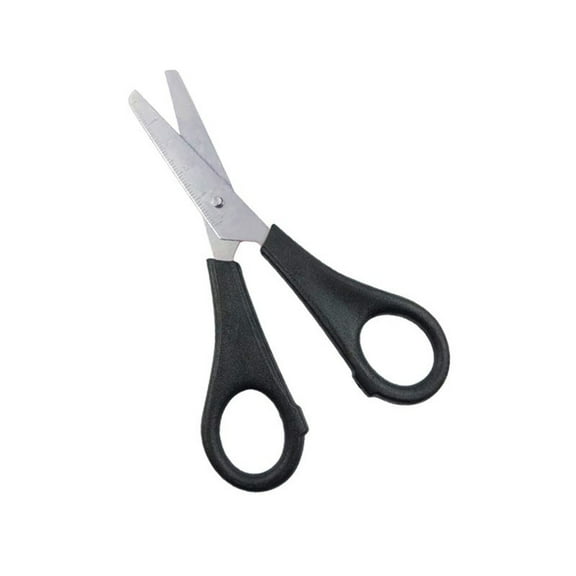 geerera 5-Inch Safety Scissors with Ruler Marks, Blunt-Tip Office/Art Supplies, PVC Storage Bag Included