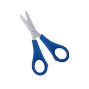 geerera 5-Inch Safety Scissors with Ruler Marks, Blunt-Tip Office/Art Supplies, PVC Storage Bag Included