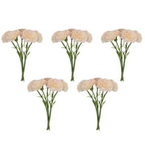 geerera 5 Pcs Artificial Flowers Bouquet, Imitation Flower, Faux Flowers Carnation , Silk Floral Arrangements for Home Party Wedding Bridal Table Centerpiece Decorations
