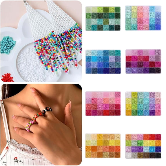 geerera 5200 pcs Seed Beads 8/0 Mini Round Bead for DIY Crafts Jewelry Making Bead Box