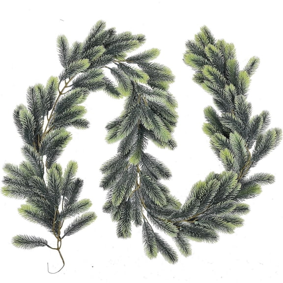geerera 6.6FT Christmas Garland, Artificial Pine Greenery, for Indoor Outdoor Decor, Fireplace Mantle, Holiday Party Home Garden Display