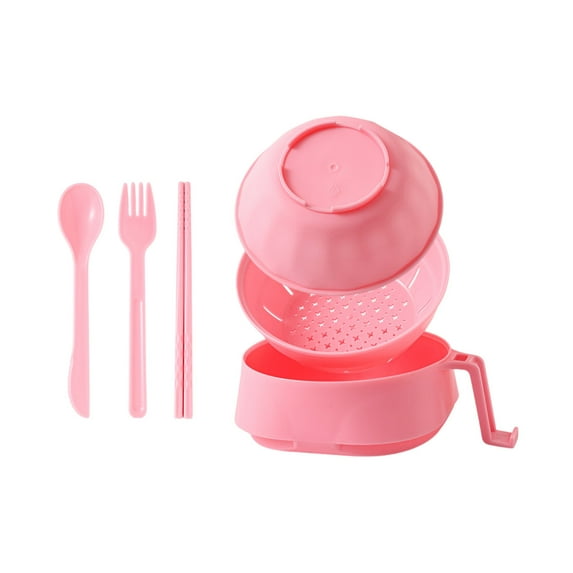 geerera 6 PCS Set Ramen Bowl Set,Microwave Ramen Bowl,Microwave Ramen Cooke with Lid And Handle,Instant Noodles Bowl with Chopsticks Spoon Phone Holder,For College Dorm Room,Home,Office7x4.7inch