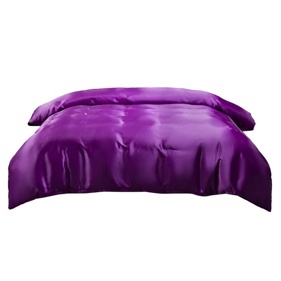 geerera 68x90 Inch Satin Duvet Cover Queen Size, Silk Like Comforter Cover, Hidden Zipper Closure, Wrinkle-Resistant, for Bedroom, Guest Room, Hotel