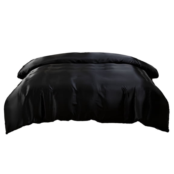 geerera 68x90 Inch Satin Duvet Cover Queen Size, Silk Like Comforter Cover, Hidden Zipper Closure, Wrinkle-Resistant, for Bedroom, Guest Room, Hotel