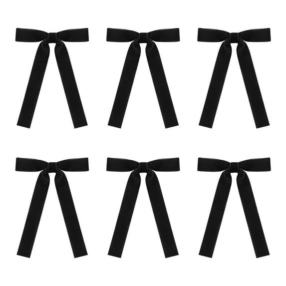 geerera 6Pcs Pre-Tied Vintage Christmas Ribbon Bows, Velvet Bows with Twist Tie for Christmas Tree Garland Wreath Treat Bags Gift Wrapping Basket Wedding Brithday Party