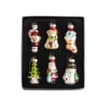 thumbnail image 1 of geerera 6pcs Glass Christmas Ornament Set, Unique Snowman and Tree Designs, for Holiday Decor, Festive Indoor Display, Seasonal Tree Trimming, 1 of 6