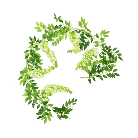 geerera 70.8" Artificial Wisteria Garland, Fake Hanging Flowers with Rattan Vines, Silk Wisteria Decor for Wedding, Party, Wall & Home Decor