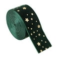 thumbnail image 1 of geerera 79 inch Christmas Decorative Ribbon, Velvet Wired Ribbon with Glitter Pattern for Big Bow,Gift Wrapping,Wreath,Tree Decoration, 1 of 6