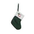 thumbnail image 1 of geerera 8 Inch Green Knit Christmas Stockings, Personalized Embroidered Letter Stocking, Festive Family Holiday Decor, for Fireplace Display, Gift Filling, Xmas Party Accents, 1 of 5