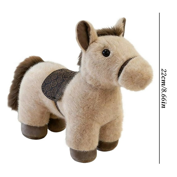 geerera 9-Inch Horse Plush Toy, Realistic Farm Animal Stuffed Horse, Soft Stuffed Animal, for Easter Gift, Birthday Present