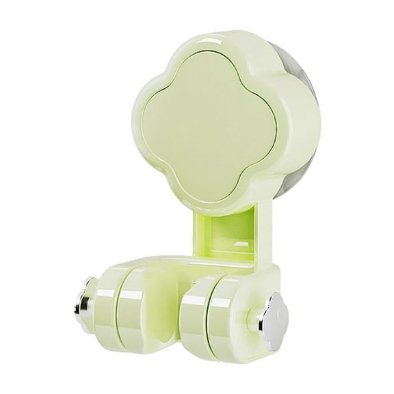 geerera Adjustable Shower Head Holder, Suction Cup Shower head Rack With 2 Hooks, Removable Wall Mounted Suction Bracket for Bathroom