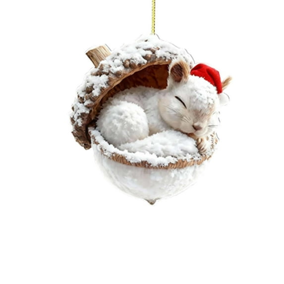 geerera Animal Ornaments, Cozy Creature Christmas Decor, for Xmas Tree Hanging, Holiday Decor