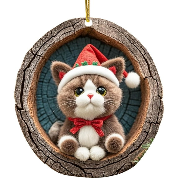 geerera Animals Christmas Tree Ornaments, Acrylic Forest Decor, Suitable for Holiday Decorations, Festive Souvenirs