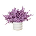 thumbnail image 1 of geerera Artificial Eucalyptus Plant, Small Faux Potted Greenery in White Plastic Pot, for Bedroom Decor, Shelf Display, Office Desk, 1 of 6