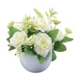 thumbnail image 1 of geerera Artificial Flowers Arrangement With Vase Included, Fake Flowers Simulation Flowers Dried Flowers Potted Plants, Arrangement Decor for Living Room Dining Table TV Cabinet, 4.7x5.9 inch, 1 of 6