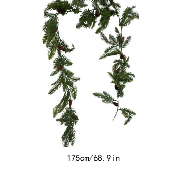 geerera Artificial Pine Garland, Green Christmas Holiday Decor for Mantel, Tabletop, Porch, Winter Seasonal Decoration