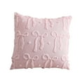 thumbnail image 1 of geerera Bow Decorative Throw Pillow Cover, 18"x18" Soft Couch Cushion Case, Fluffy Plush Pillow Cases for Chair Sofa Living Room Christmas Decor, 1 of 6