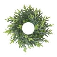 thumbnail image 1 of geerera Branch Frost Needle Wreath, 14 Inch Candlestick Ring, Festive Candle Garland, for Holiday Dining, Table Decor, Home Christmas Accents, 1 of 6