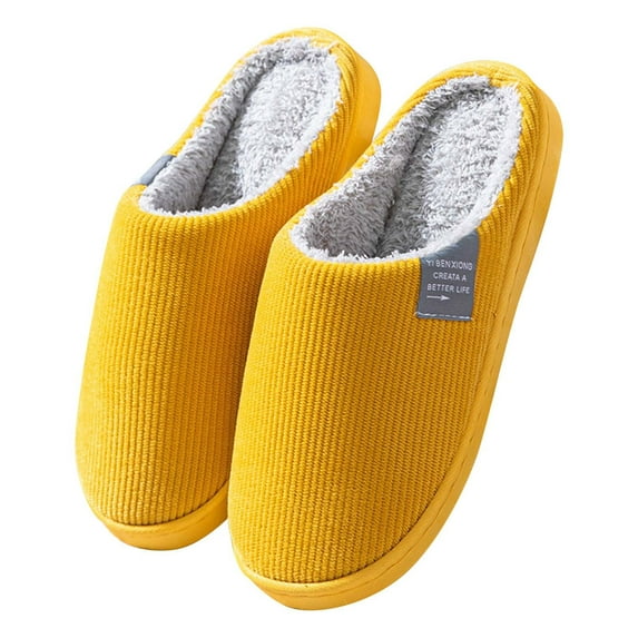 geerera Breathable Cotton House Slippers, Comfortable Indoor Shoes for Women & Men - Non-Slip Sole