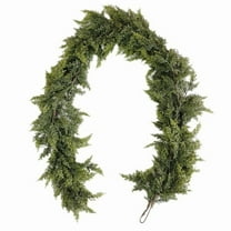 geerera Cedar Christmas Garland, 59" Artificial Greenery, Thick Pine Needle Garland, for Fireplace Decor, Holiday Party, Winter Home Decor