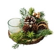 thumbnail image 1 of geerera Christmas DIY Candle Holder, Candle Holder Centerpiece with Berries&Pinecones, Traditional Tabletop Candle Display, for Festive Centerpiece, Table Decor, 1 of 6