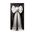 thumbnail image 1 of geerera Christmas Door Cover, Xmas Gift Box Door Hanging Banner, Bowknot Photography Backdrop Outdoor Sign for Home Wall Indoor Outdoor Party, 1 of 9
