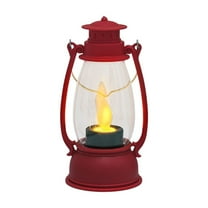 geerera Christmas Mini Lantern, Vintage Red Lantern Decor, Decorative Outdoor Hanging Lantern or Christmas, Halloween, Weddings & Western Party, Camping Decor