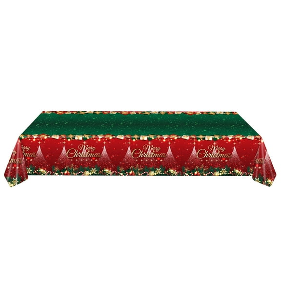 geerera Christmas Party Supplies Set, Disposable Tablecloth, Xmas Tableware for Home, Dinner, Picnic, Holiday, Parties
