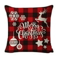 thumbnail image 1 of geerera Christmas Pillow Cover, Buffalo Plaid Cushion Case, 18x18 Inch Holiday Throw Pillow Cover for Sofa, Couch, Farmhouse Decor, 1 of 6