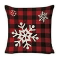 thumbnail image 1 of geerera Christmas Pillow Cover, Buffalo Plaid Cushion Case, 18x18 Inch Holiday Throw Pillow Cover for Sofa, Couch, Farmhouse Decor, 1 of 6
