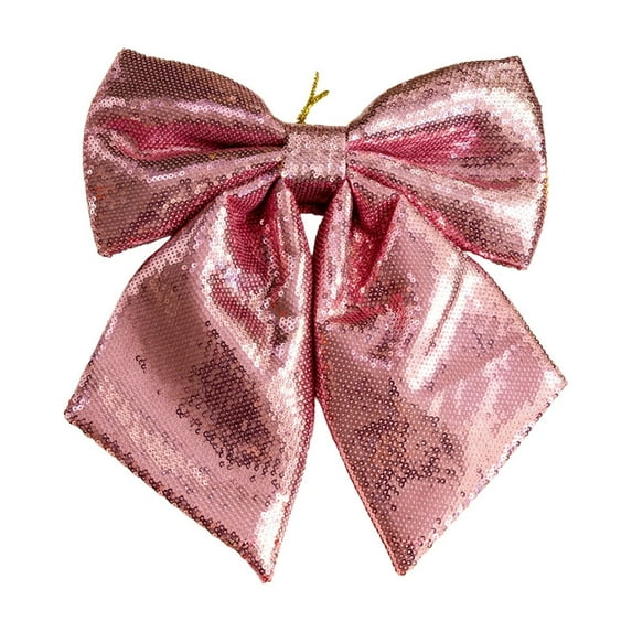 geerera Christmas Sequins Glitter Bow, 14"x16" Glitter Bow Tie Christmas Decor, for Tree Accessories, Wreath Decoration, Party Door Hanging