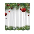 thumbnail image 1 of geerera Christmas Shower Curtain, Colorful Balls Pattern, Holiday Bathroom Decor for Home, Party, Gift, 1 of 6
