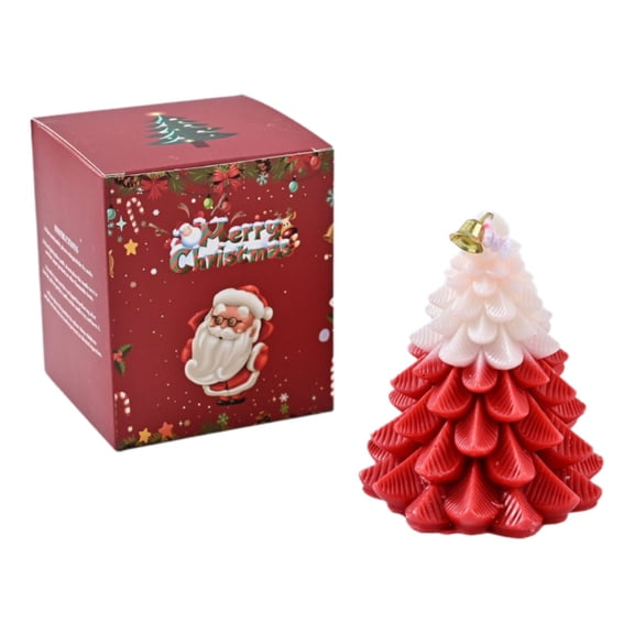 geerera Christmas Tree Candle, Advent Scented Candle, Holiday Votive Candle, for Home Decor, Church Celebration, Party Decoration