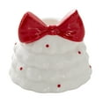 thumbnail image 1 of geerera Christmas Tree with Bow Candle Holder , Ceramic Festive Candlestick, Holiday Centerpiece Decor for Home Wedding Xmas Dinning Party, 1 of 6