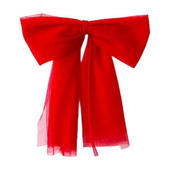 geerera Christmas Tulle Fabric Bow, 9x12 Inch Large Tree Topper, for Winter Holiday Party, Wedding Ornament, Home Christmas Decor