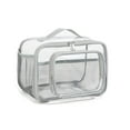 thumbnail image 1 of geerera Clear Insulated Lunch Bag for Adults, Large Thermal Reusable Lunch Box with Adjustable Strap, Front Zipper Pocket & Side Mesh Pockets - for Work or Travel, 1 of 5