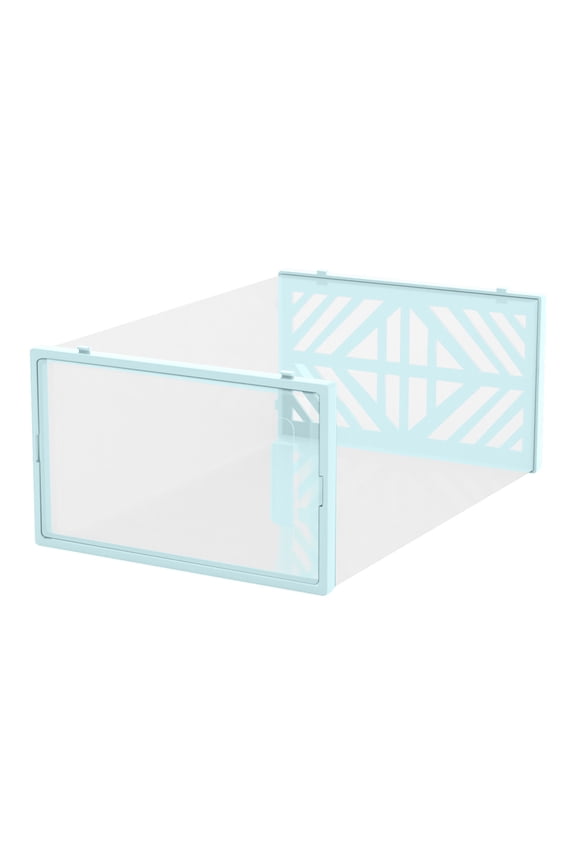 Clear Stackable Shoe Boxes, Side-Opening Plastic Storage Containers for Casual Shoes - Visible Closet Organizers