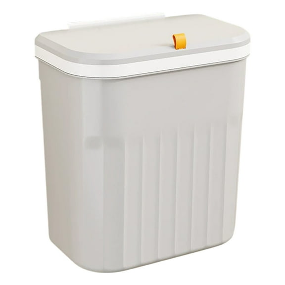 geerera 10L Trash Can with Lid, Press Top Bin for Kitchen Bathroom Living Room