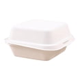 thumbnail image 1 of geerera 50PC Disposable Pulp Bento Boxes Cake And Hamburger Boxes With Lids Food Containers, 1 of 5