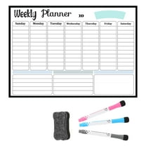 geerera Dry Erasable Calendar Magnetic Calendar For Fridge Kitchen Board Calendar For Refrigerator Reusable Monthly Weekly Planner With Eraser Markers Reuse Calendar