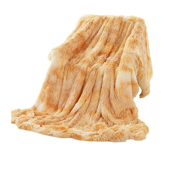 geerera Colorful Faux Fur Throw Blanket, Tie Dye Fluffy Blanket, Soft Cozy Plush Fuzzy Shaggy Blanket for Couch Sofa Bed 51"x63"