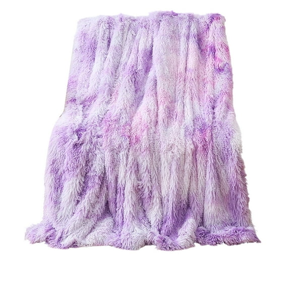 geerera Colorful Faux Fur Throw Blanket, Tie Dye Fluffy Blanket, Soft Cozy Plush Fuzzy Shaggy Blanket for Couch Sofa Bed 51"x63"