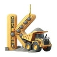 thumbnail image 1 of geerera Construction Vehicle Letter Ornament, 2D Flat Acrylic Excavator Decor, Personalized Christmas Ornament, for Tree Trimming, Construction Themes, Gift Giving, 1 of 5