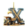 thumbnail image 1 of geerera Construction Vehicle Letter Ornament, 2D Flat Acrylic Excavator Decor, Personalized Christmas Ornament, for Tree Trimming, Construction Themes, Gift Giving, 1 of 5