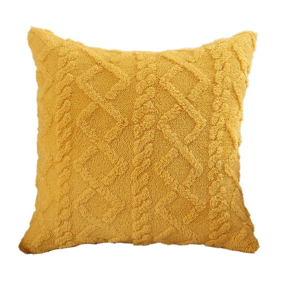 geerera Couch Decorative Throw Pillow Covers, Soft Fluffy Velvet Cushion, Fuzzy Striped Pillowcase Home Decor for Bed Sofa Living Room,18x18 inch