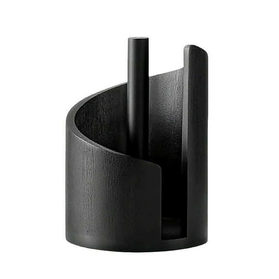 geerera Countertop Paper Towel Holder, Wood Round Base with Iron Stand, One-Handed Tear Dispenser for Kitchen and Bath, Kitchen Organizer, Home Accessory
